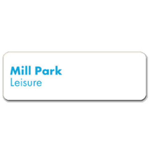 045 - Mill Park Leisure badge 75x25mm LOGO only with MAGNET fitting