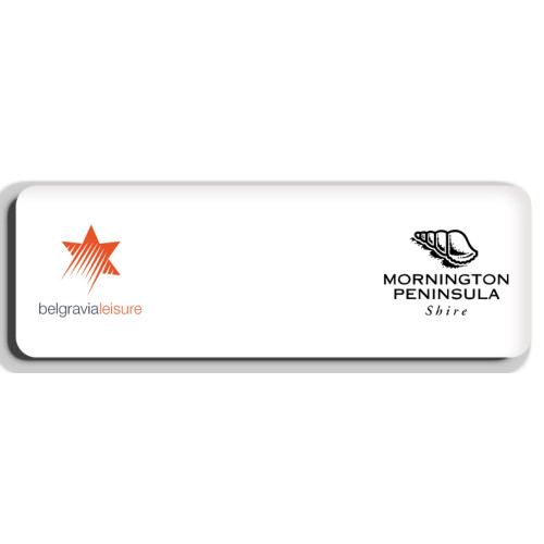 008 - BL and Mornington Peninsula Shire badge, 75X25mm, LOGO ONLY, no doming with MAGNET fitting