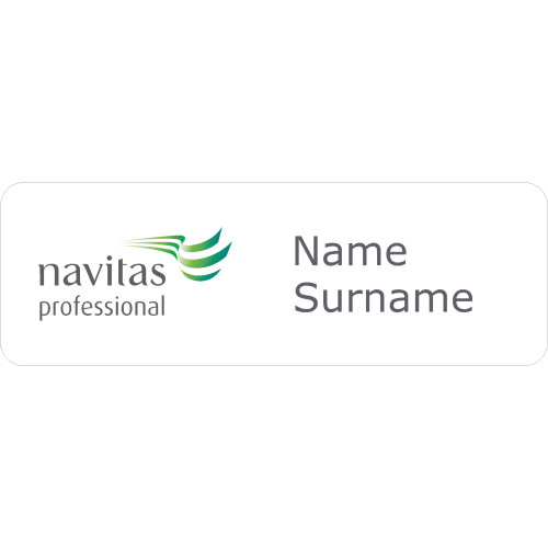 Navitas Professional badge 75x25mm with no doming
