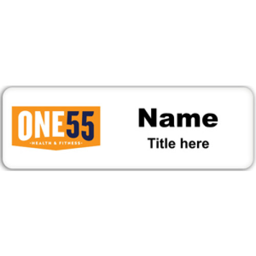 One 55 name badge with magnet fitting