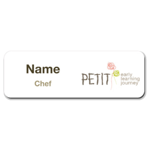 Petit Early Learning Journey badge CHEF with magnet fitting