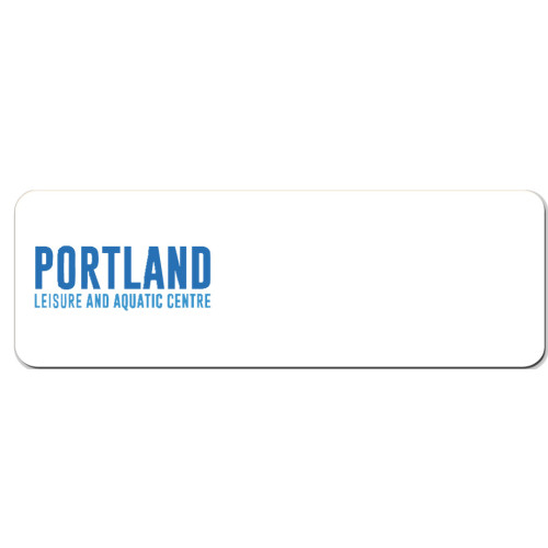 033 - PORTLAND badge 75x25mm LOGO only with pin fitting
