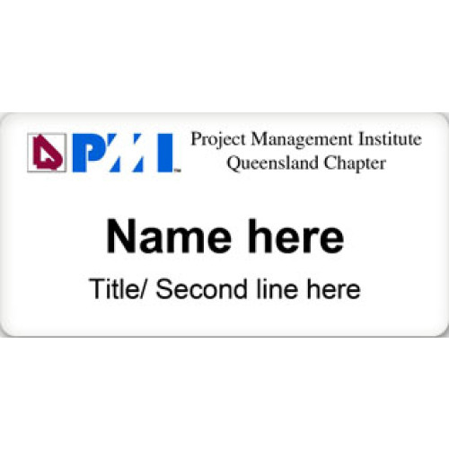 PMI badge (80x40mm)with magnet fitting