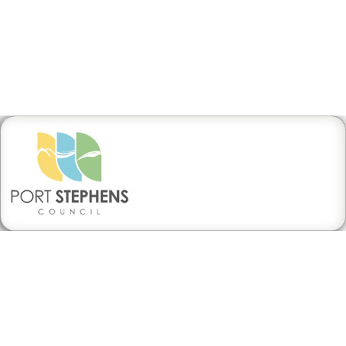 Port Stephens Aquatic Centre LOGO ONLY badge with pin fitting