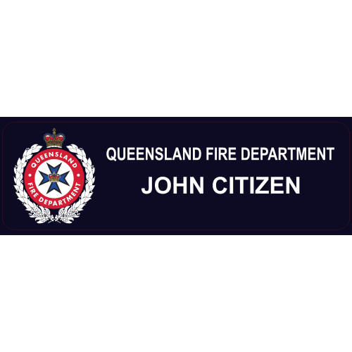 QFD badge with acrylic doming -all fittings