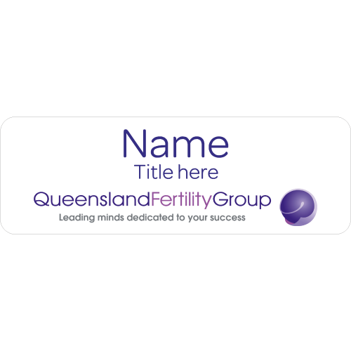 QFG badge with acrylic doming and magnet fitting