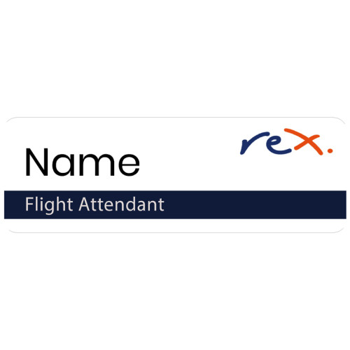 REX Flight Attendant - 75x25mm,doming, pin