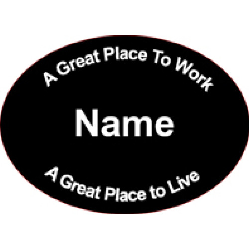 SC-5 BLACK engraved badge 70x50mm, clip and pin fitting