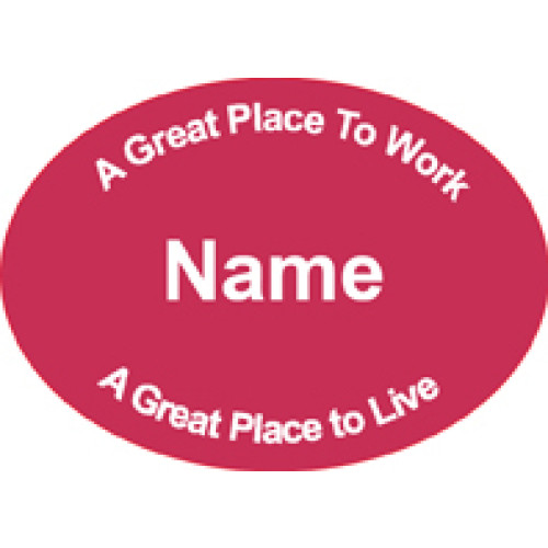 SC-5 PINK engraved badge 70x50mm, clip and pin fitting