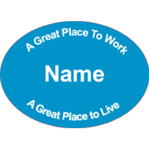SC-5 SKY BLUE engraved badge 70x50mm, clip and pin fitting