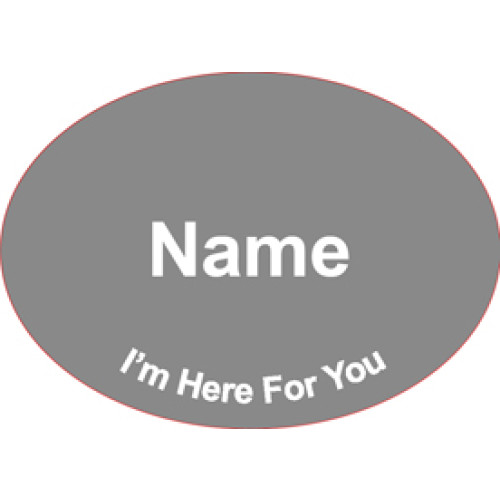 SC-2 GREY engraved badge 70x50mm, clip and pin fitting