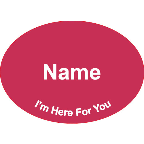SC-2 PINK engraved badge 70x50mm, clip and pin fitting