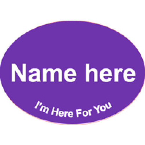 SC-2 PURPLE engraved badge 70x50mm, clip and pin fitting