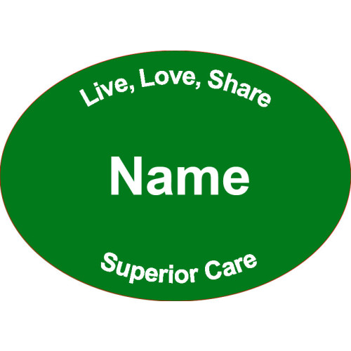 SC-3 DARK GREEN engraved badge 70x50mm, clip and pin fitting