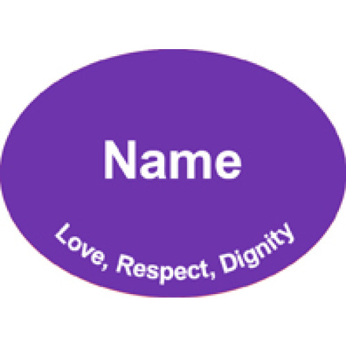 SC-4 PURPLE engraved badge 70x50mm, clip and pin fitting