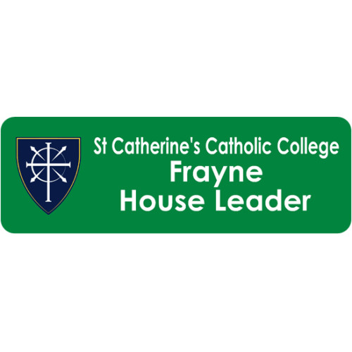 SCCC badge with acrylic doming and magnet fitting - Frayne House