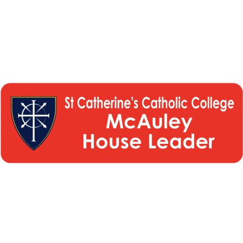 SCCC badge with acrylic doming and magnet fitting - McAuley House