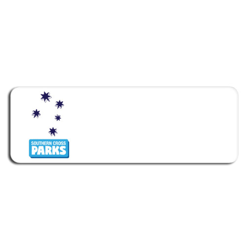 053 - Southern Cross Parks badge, 75x25mm LOGO only with pin fitting