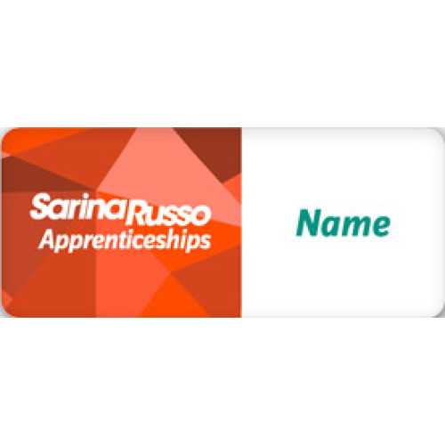 Sarina Russo badge - Apprenticeships - with magnet fitting