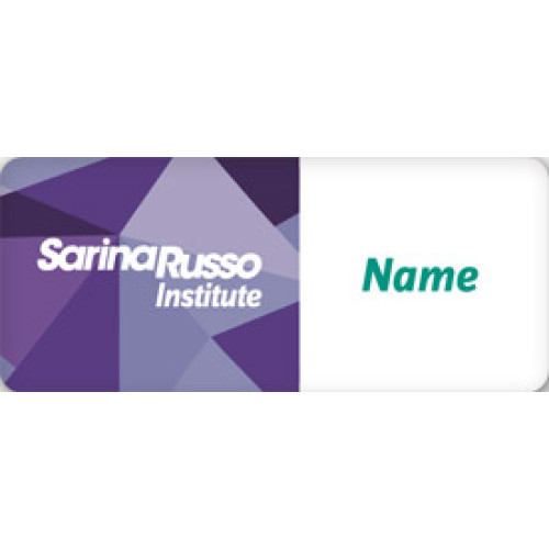 Sarina Russo badge - Institute - with magnet fitting