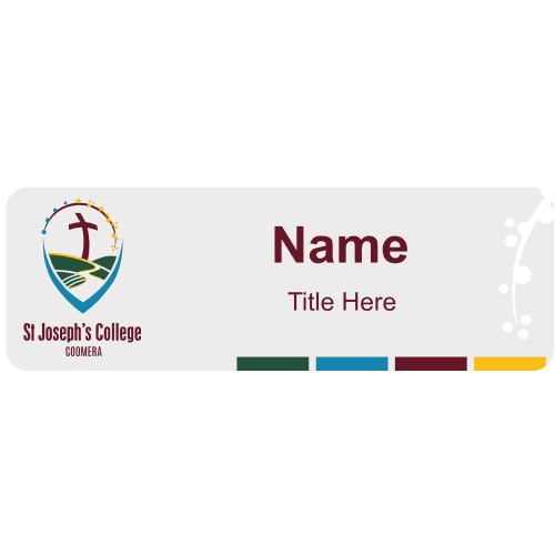 SJCC Badge 75x25mm with doming and magnet fitting