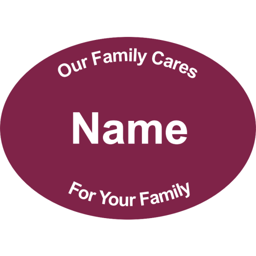 SC-1 CLARET RED engraved badge 70x50mm, clip and pin fitting