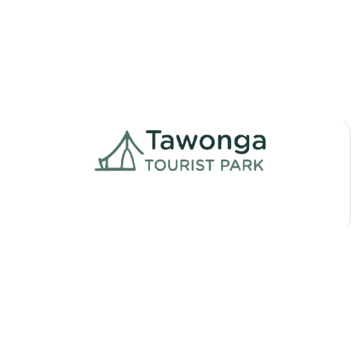 031 - TAWONGA TOURIST PARK badge 75x25mm LOGO only with pin fitting