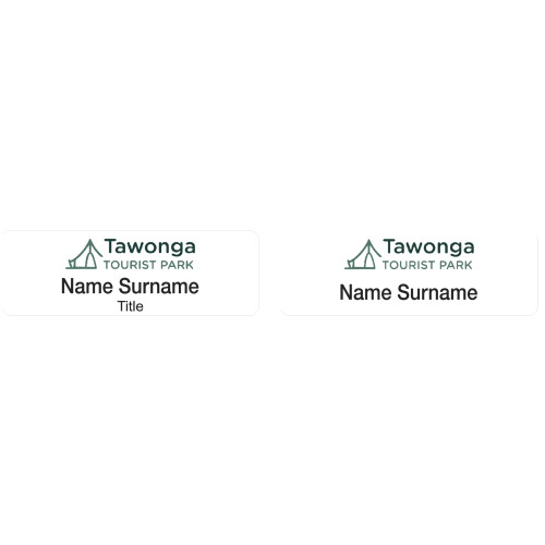 031 - TAWONGA TOURIST PARK badge 75x25mm with MAGNET fitting