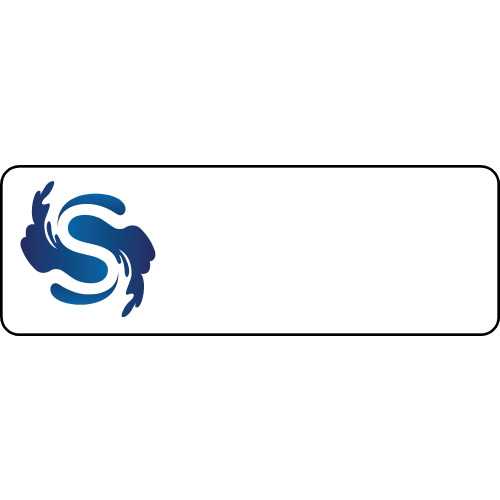TSS badge 75x25mm LOGO only with acrylic doming and metal MAGNET fitting
