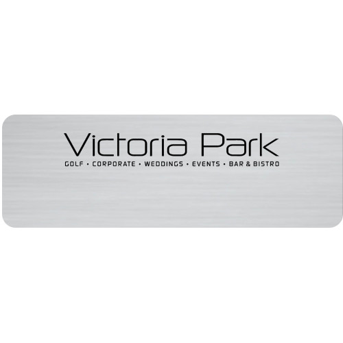 VP badge with acrylic doming and magnet fitting