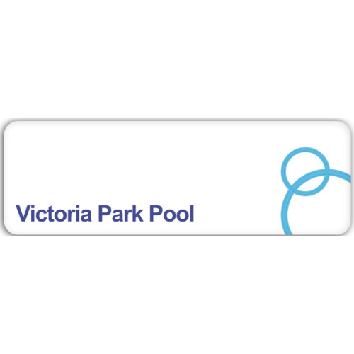 Victoria Park Pool LOGO ONLY badge with pin fitting