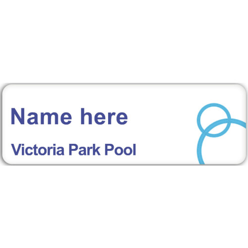 Victoria Park Pool badge with pin fitting