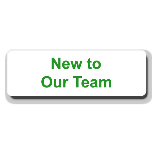 Warnervale Chemist Care badge 75x25mm WHITE- NEW TO OUR TEAM