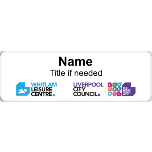 Whitlam Leisure Centre and Liverpool City Council badge with MAGNET fitting