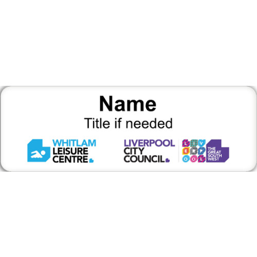 Whitlam Leisure Centre and Liverpool City Council badge with PIN fitting
