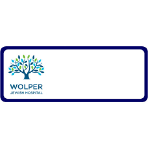 Wolper Jewish hospital LOGO ONLY badge with no doming and magnet fitting