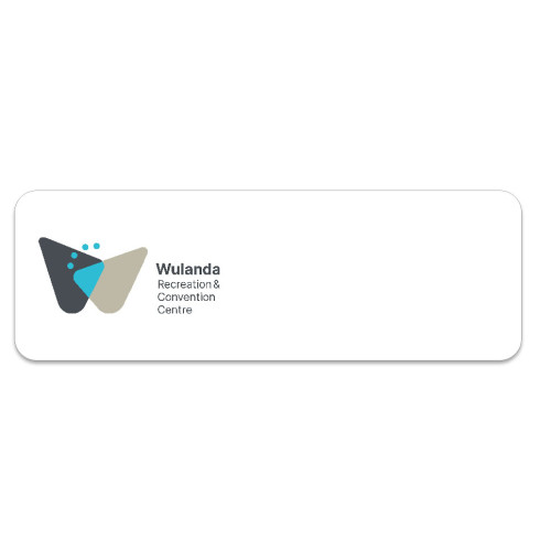 020 - Wulanda Recreation and Convention Centre badge 75x25mm LOGO only with PIN fitting, no doming