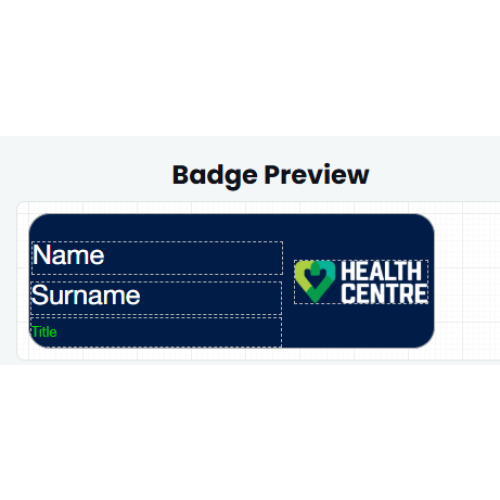 YBU-HC badge 75x25mm on navy with doming and magnet fitting