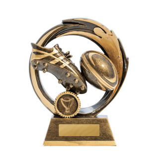 Sonic Boom Rugby Player Trophies Awards 2 sizes FREE Engraving 