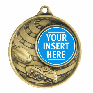 50MM Global Insert Medal -Rugby from $7.60