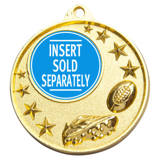 50MM Shooting Star Insert Medal - Aussie Rules + C  from $6.90