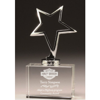 170mm Chrome Metal Star / Crystal from $75.72