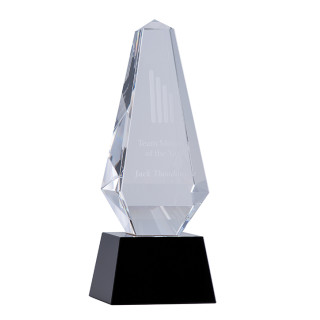 220MM Black and Clear Crystal - Obelisk from $87.98