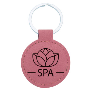 50MM Leatherette Keychain - Pink from $10.12