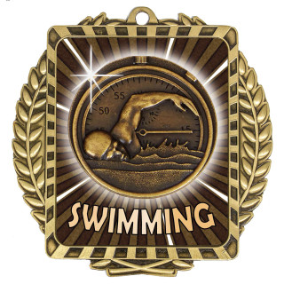 90MM Lynx Wreath Medal - Swimming from $7.30