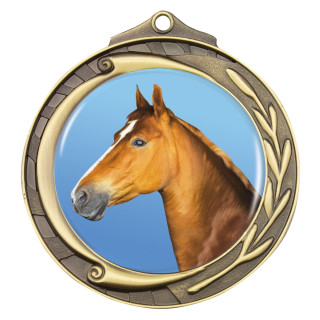 70MM Wreath Horse Medal Large from $9.43