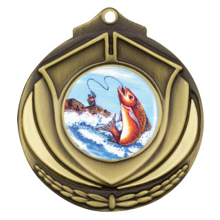 52MM Fishing Shield Medal from $6.35