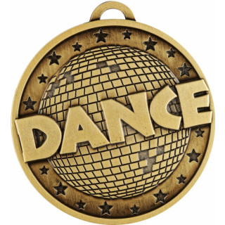 50MM Dance Globe Medal - Gold from $5.88