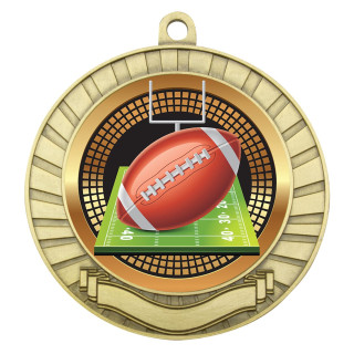 70MM Gridiron Eco Scroll Medal from $7.44