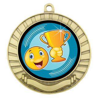 70MM Smiley Cup Eco Scroll Medal from $7.44